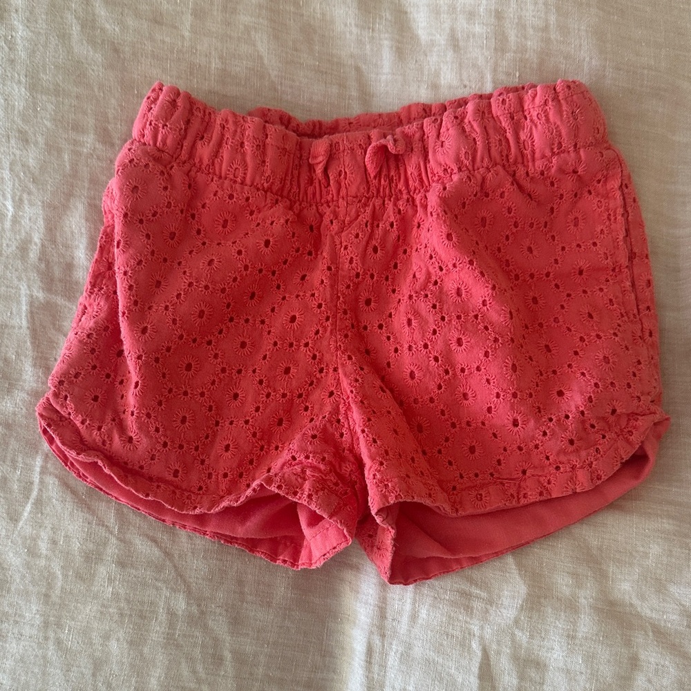 Cat & Jack Coral Eyelet Shorts